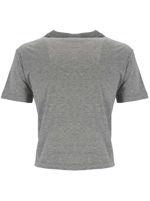 Heather grey cotton t-shirt MIU MIU | MJN483S-2321YXTF0031